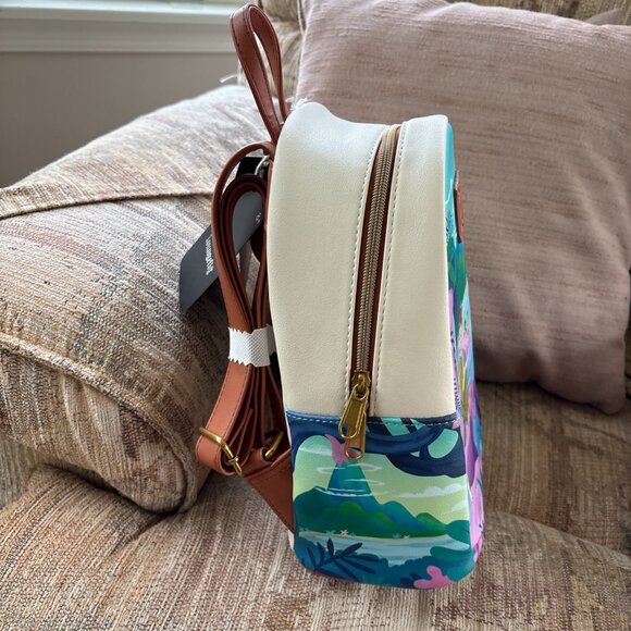 Loungefly Disney Peter Pan and Wendy Mermaid Lagoon Mini Backpack New with Tags - Picture 7 of 9